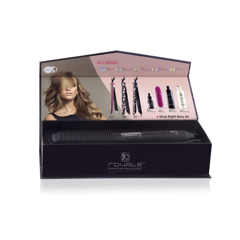Royale Multi-Purpose Ceramic Hair Brush (Black).